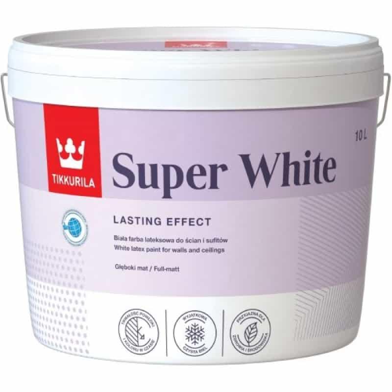 краска латексная акриловая Tikkurila Super White база A 10 л Белый (29-4036-4626)