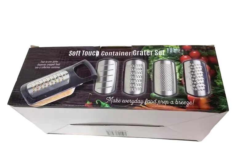 Овощерезка ручная Soft Touch Container 4в1 с насадками Черный (10635)