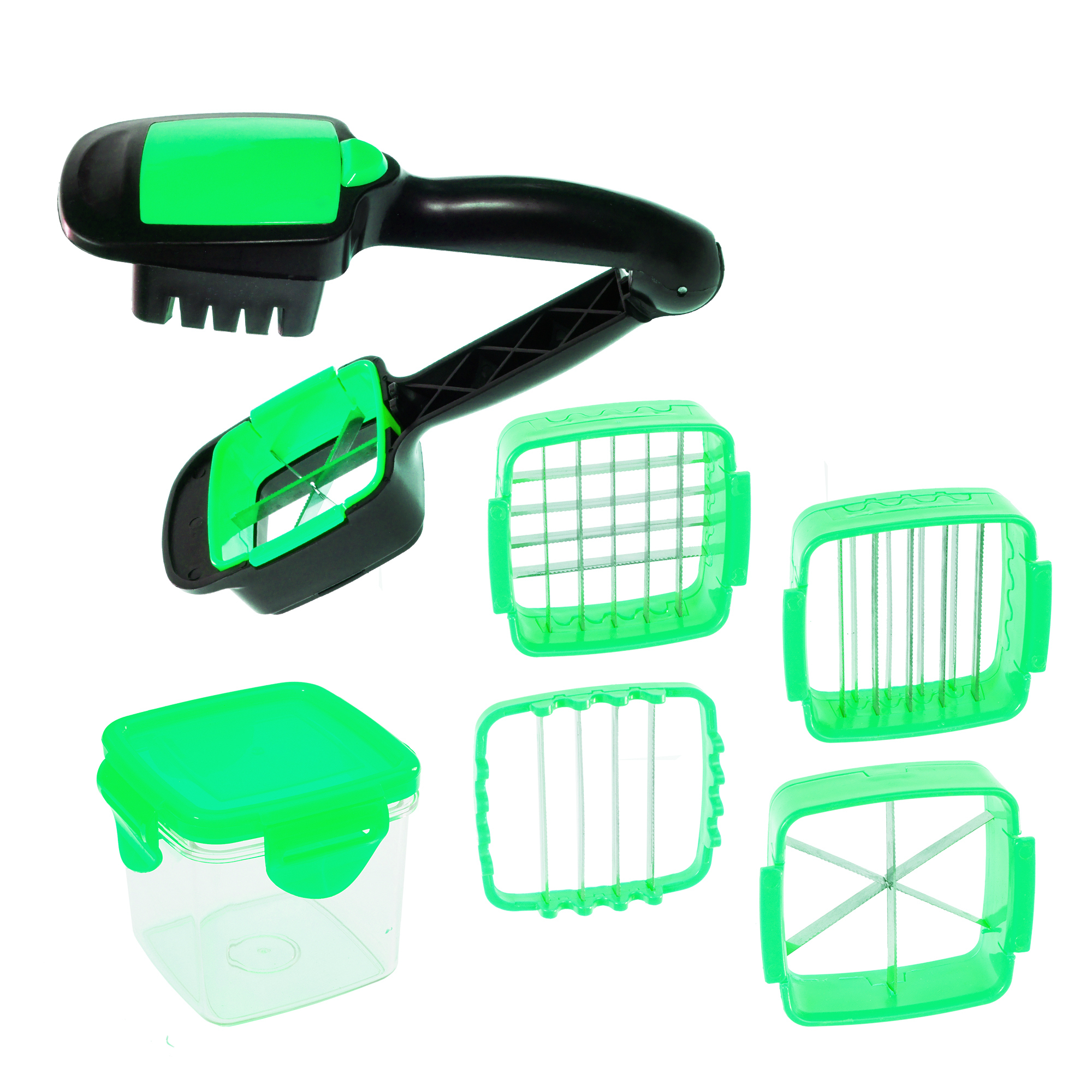 Овочерізка Wellamart Секунда 5в1 Зелений (59490001) Овочерізка Wellamart Секунда 5в1 Зелений (59490001)