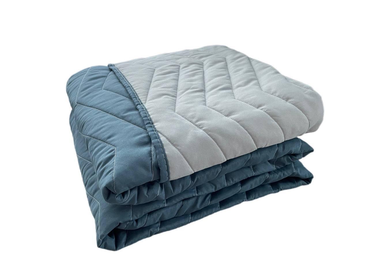 Покрывало Double face zigzag Indian Teal 140x215 см Grey (2665118827) - фото 2