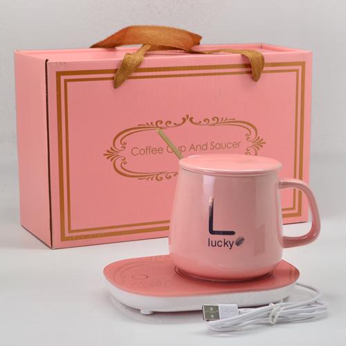 Чашка с подогревом Stenson YG01317 L 400 мл Pink - фото 2 Чашка с подогревом Stenson YG01317 L 400 мл Pink - фото 2