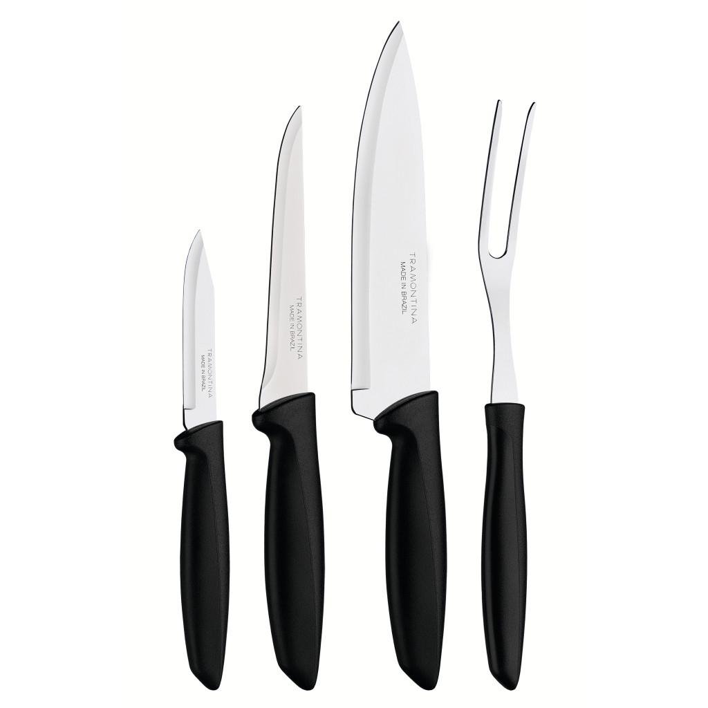Набір ножів Tramontina Plenus 4 шт. Black (23498/031) Набір ножів Tramontina Plenus 4 шт. Black (23498/031)