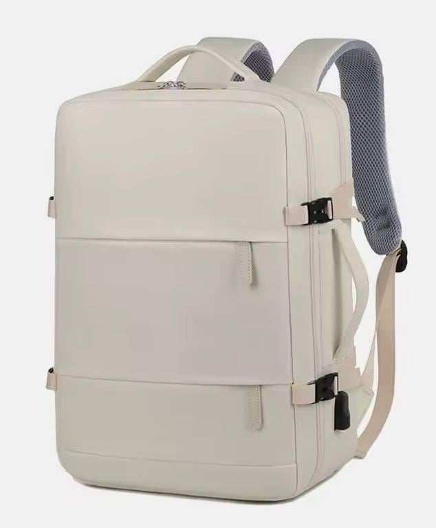 Рюкзак дорожній ручний для ноутбука usb Бежевий