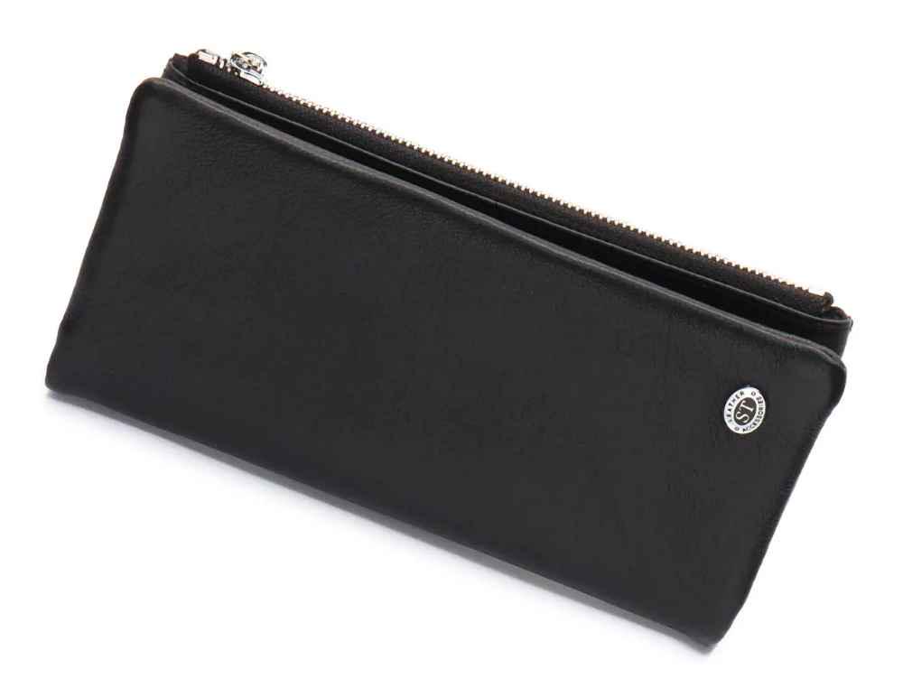 Купюрник женский из натуральной кожи ST Leather ST009 Черный