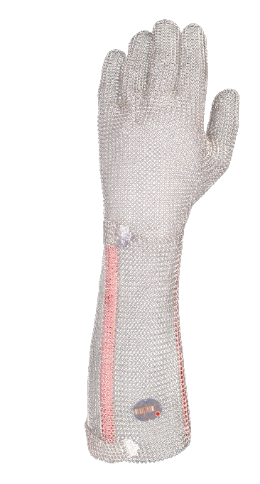 Перчатка кольчужная металлическая 5-ти палая Niroflex 2000 с металлическим крючком рукав 190 мм S (GS2111119016)