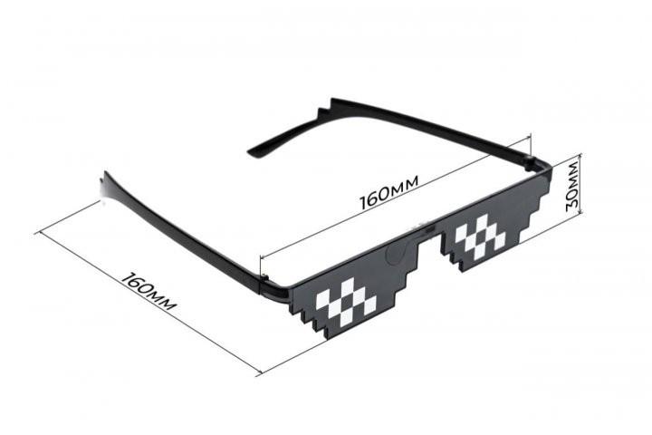 Окуляри піксельні Minecraft сонцезахисні Чорний (0101) - фото 4