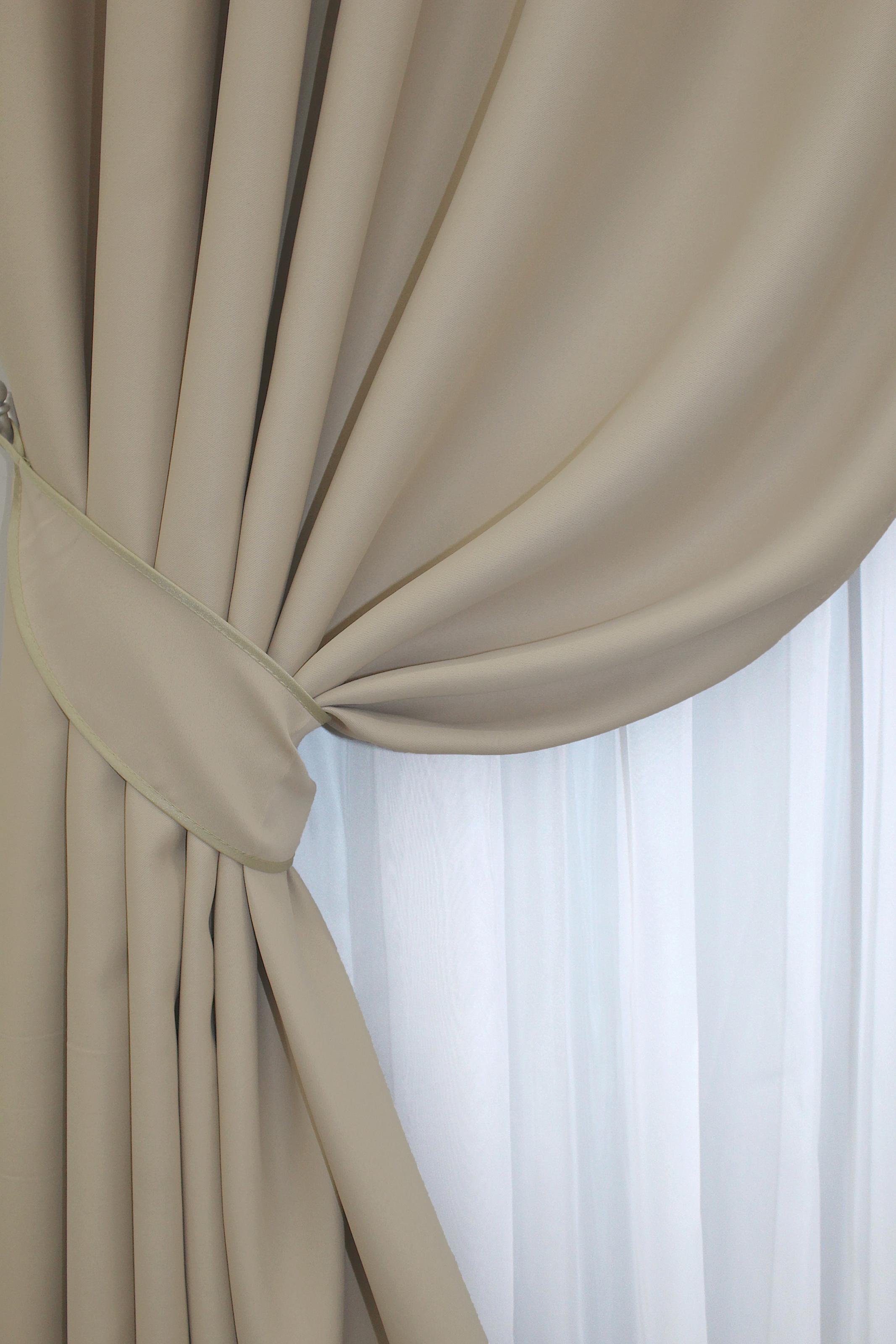 Комплект штор VR-Textil Bagema Rvs № 1240ш блекаут 150х270 см 2 шт. Бежевий (33-0060) - фото 3 Комплект штор VR-Textil Bagema Rvs № 1240ш блекаут 150х270 см 2 шт. Бежевий (33-0060) - фото 3