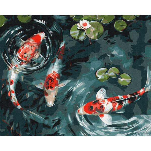 Картина по номерам Карпы кои BrushMe BS54000L полотно на подрамнике 48х60 см (2245445732)