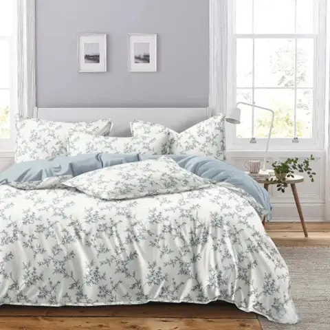 Комплект постельного белья Viluta с узором ранфорс премиум евро 220x240 см Белый (PB-456-A-618)