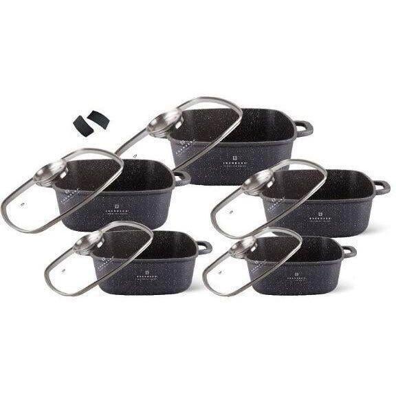 Набір казанів Edenberg EB-3986 з мармуровим покриттям 2,8/3,7/4,4/5,5/6,5 л 10 пр. Набір казанів Edenberg EB-3986 з мармуровим покриттям 2,8/3,7/4,4/5,5/6,5 л 10 пр.