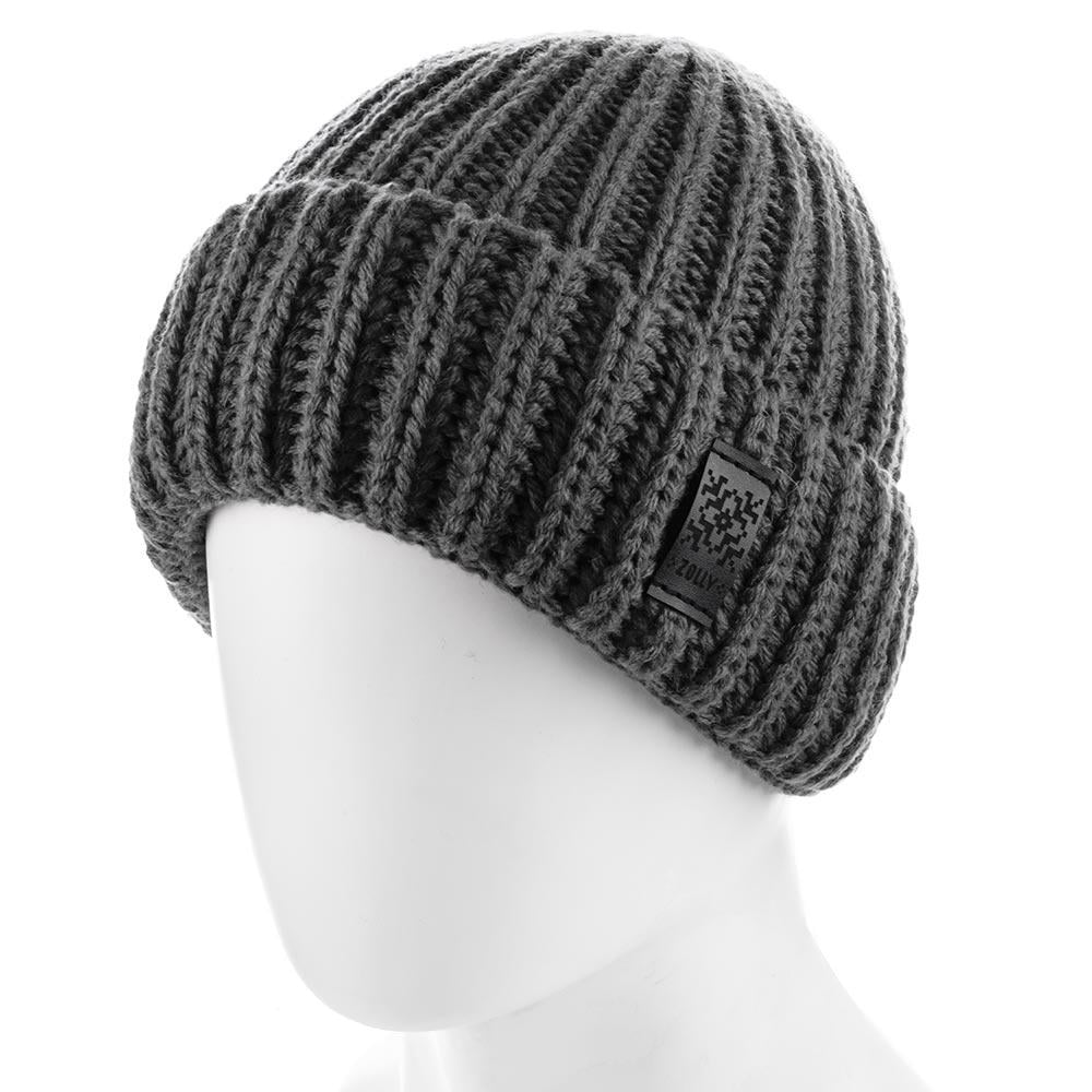 Шапка женская Zolly ZH234 на флисовой подкладке шерстяная L р. 57-58 Графитовый (117684)