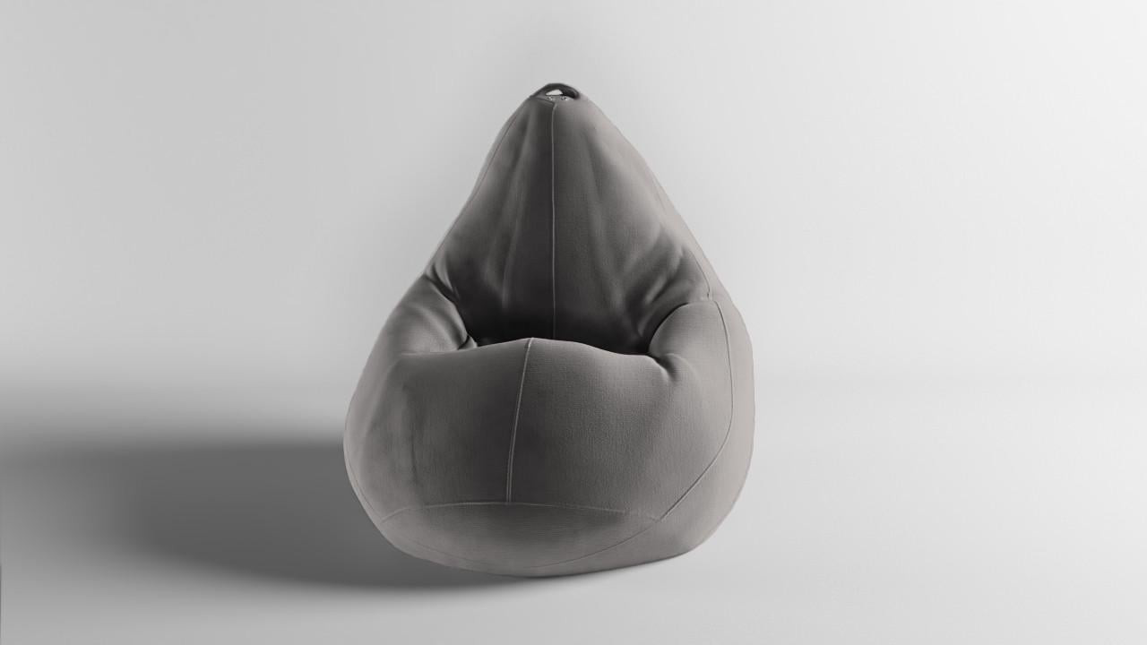 Бескаркасное кресло-мешок SkyPuff MEGA Груша Велюр ORLANDO XXXL 160х120 см Marble (160107)