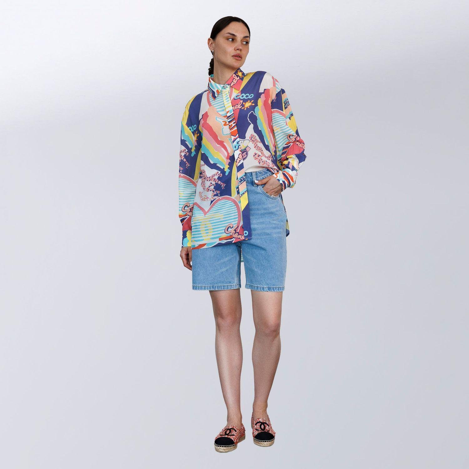 Сорочка жіноча повсякденна Chanel M Різнокольоровий (2797308080) - фото 2 Сорочка жіноча повсякденна Chanel M Різнокольоровий (2797308080) - фото 2