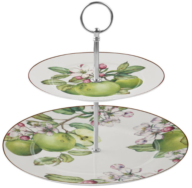 Фруктовница Limited Edition Apple Tree двухъярусная фарфоровая 26/19 см (19-557)