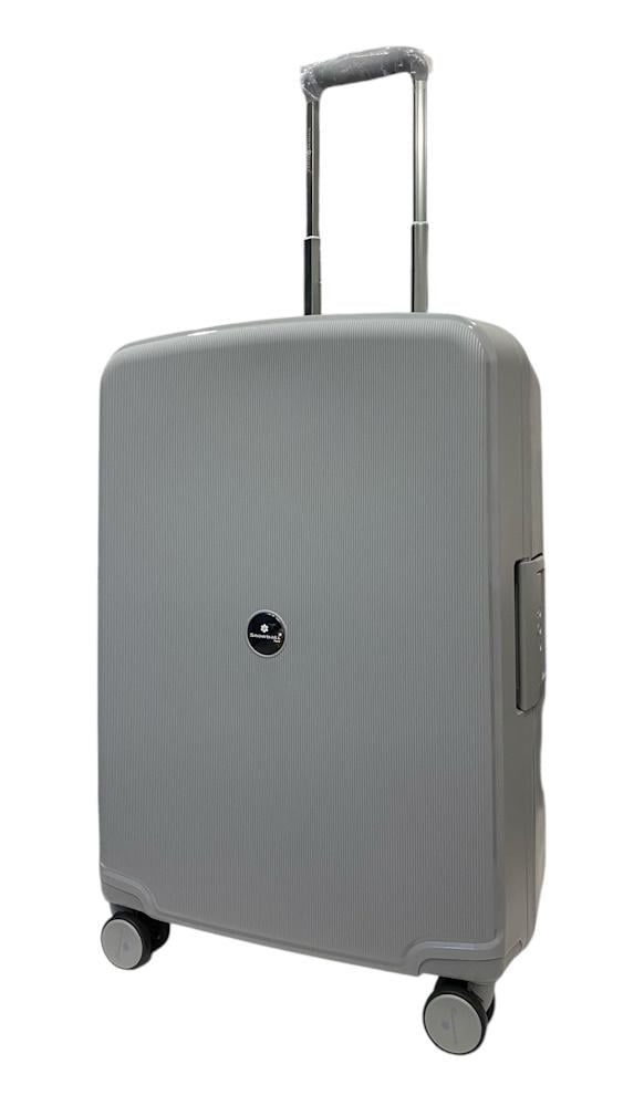 Валіза середня Snowball 37103 поліпропілен M Срібний