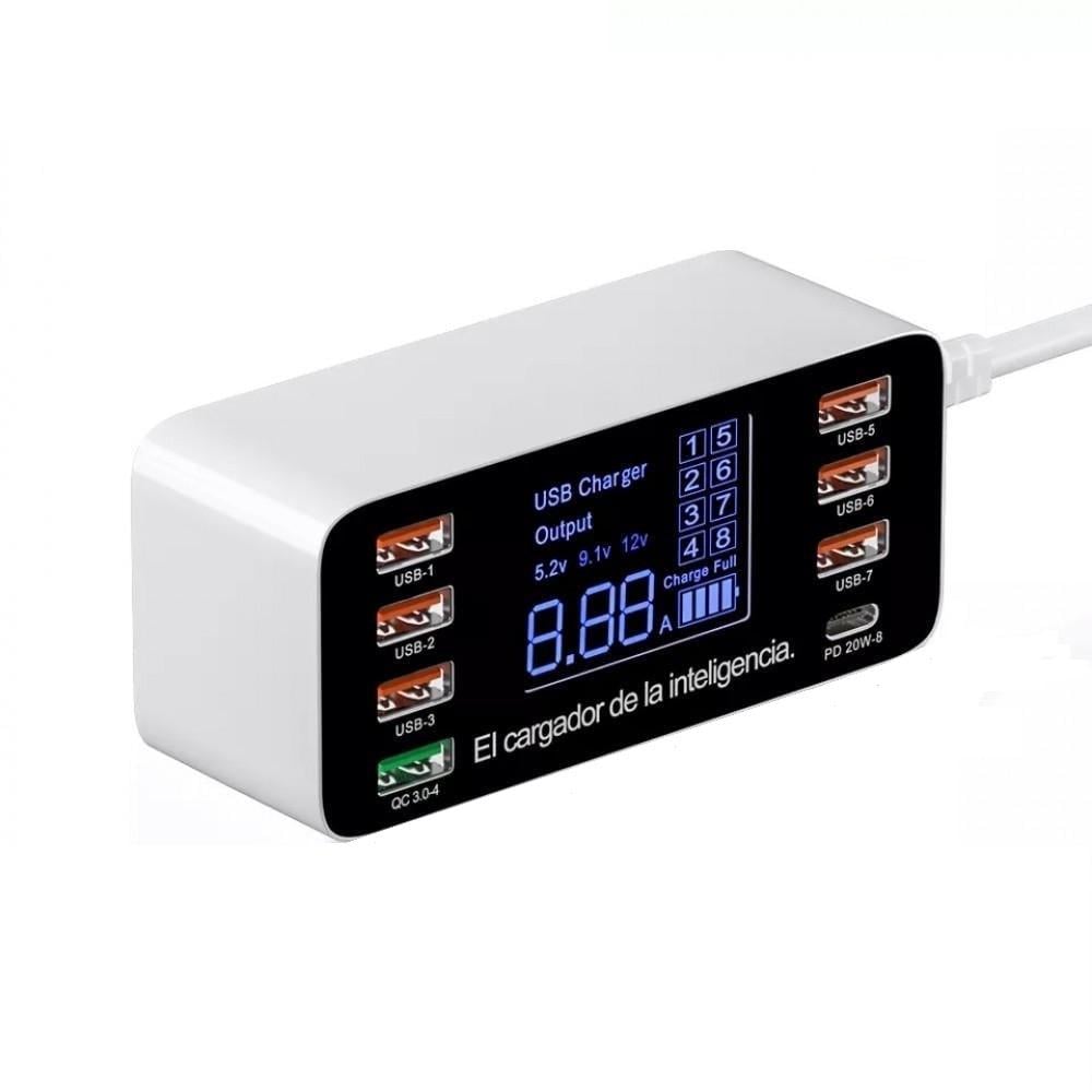 Зарядное устройство для сетевого оборудования Asometech 60W PD3.0 QC3.0 8 USB (25397294) Зарядное устройство для сетевого оборудования Asometech 60W PD3.0 QC3.0 8 USB (25397294)
