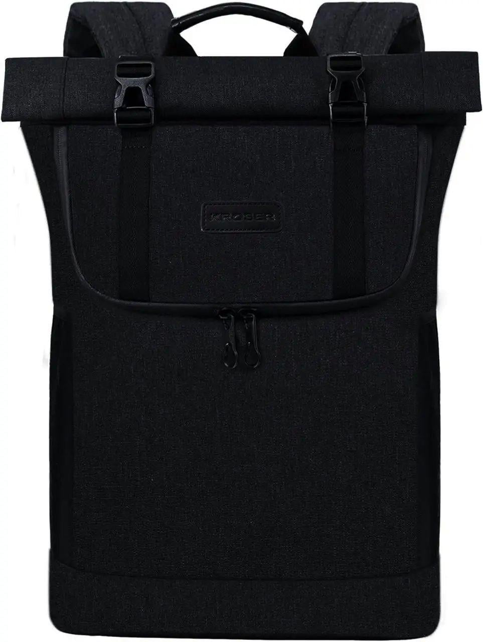 Рюкзак офісний Kroser Roll Top для ноутбука 15,6" Чорний (DE-KTF905CDH)