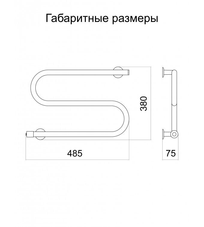 Полотенцесушитель электрический Теплый Мир Змейка плюс Левое подключение - фото 2