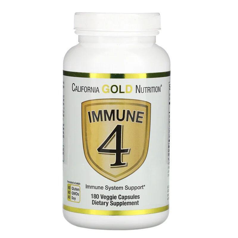 Витамины для укрепления иммунитета California Gold Nutrition Immune 4 180 капс.