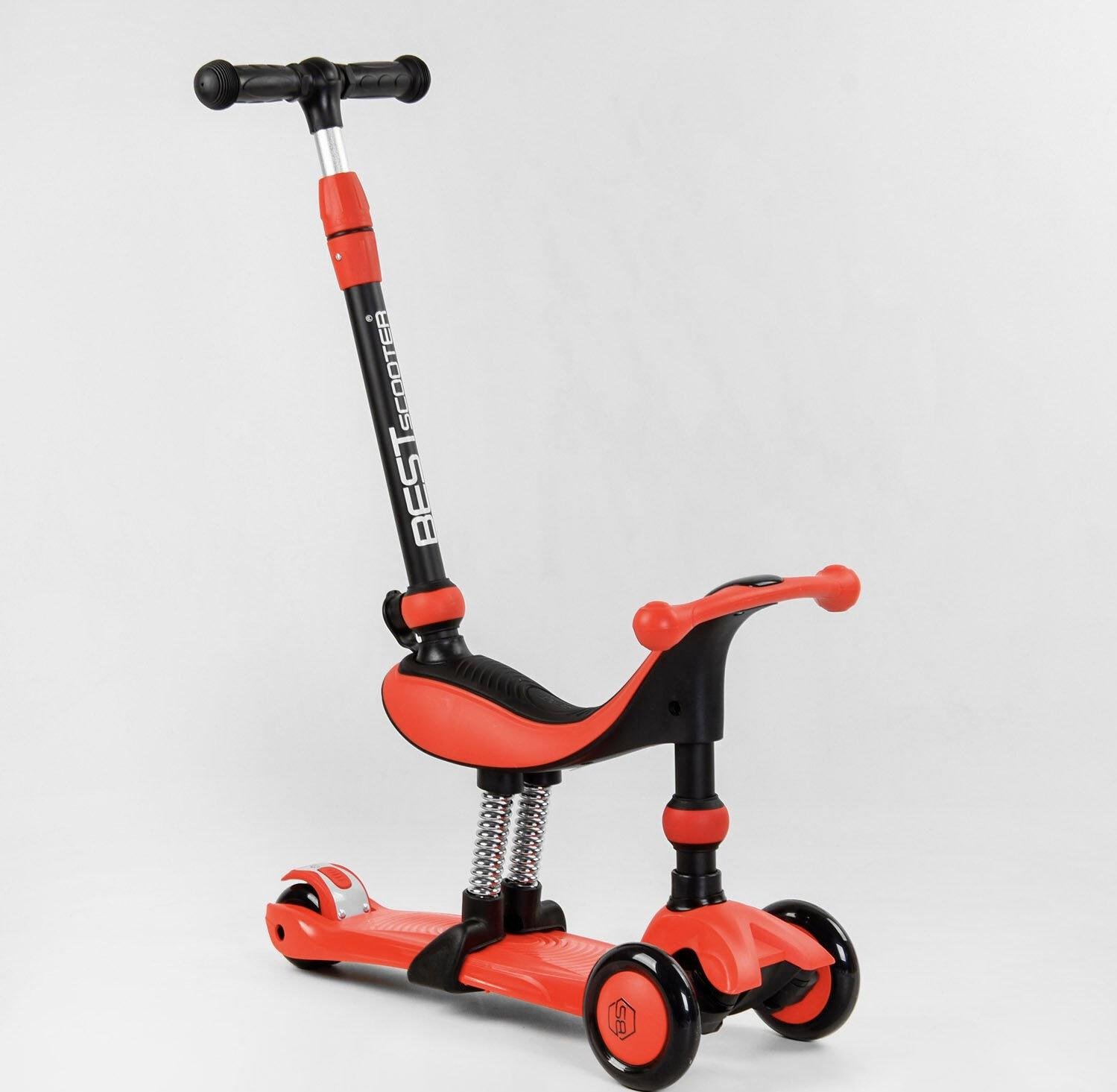 Самокат-велобіг триколісний Best Scooter 3в1 Червоний (71899) - фото 1 Самокат-велобіг триколісний Best Scooter 3в1 Червоний (71899) - фото 1