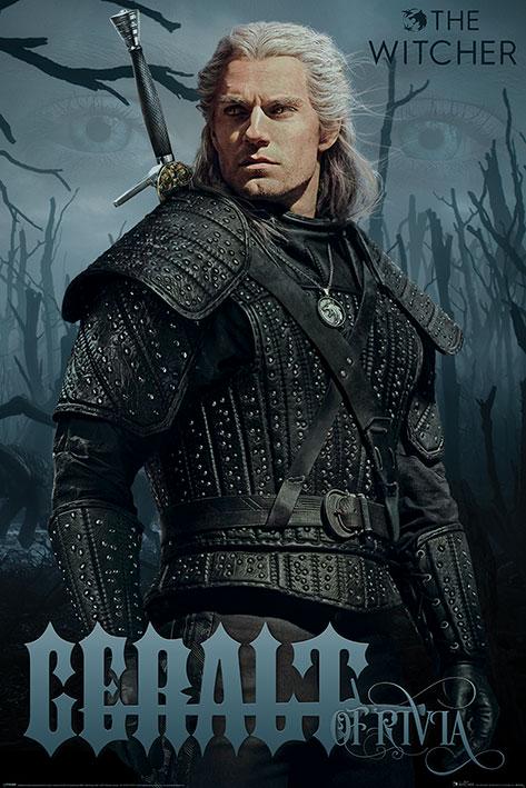 Постер плакат Ведьмак Геральт Из Ривии/The Witcher Geralt of Rivia 61x91,5 см