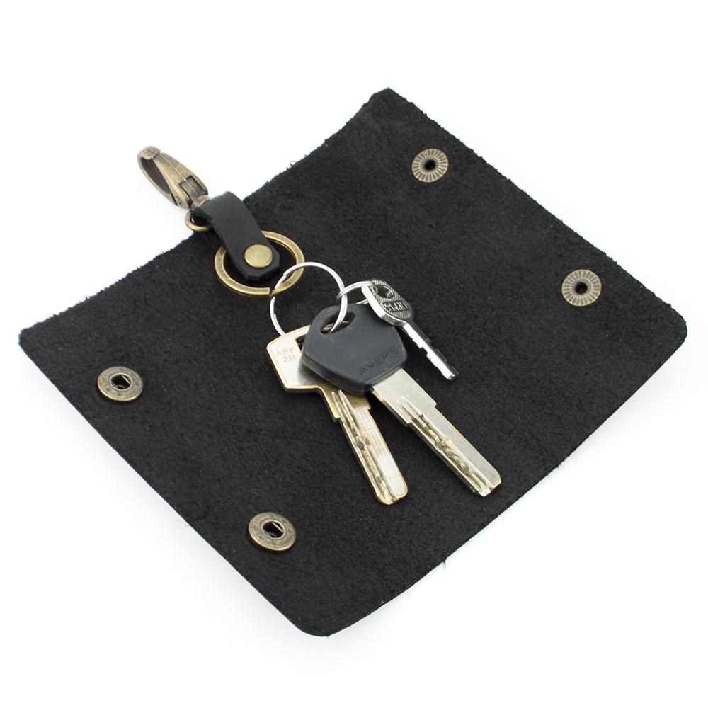 Ключница кожаная HandyCover HC0055 с карабином Черный - фото 2 Ключница кожаная HandyCover HC0055 с карабином Черный - фото 2