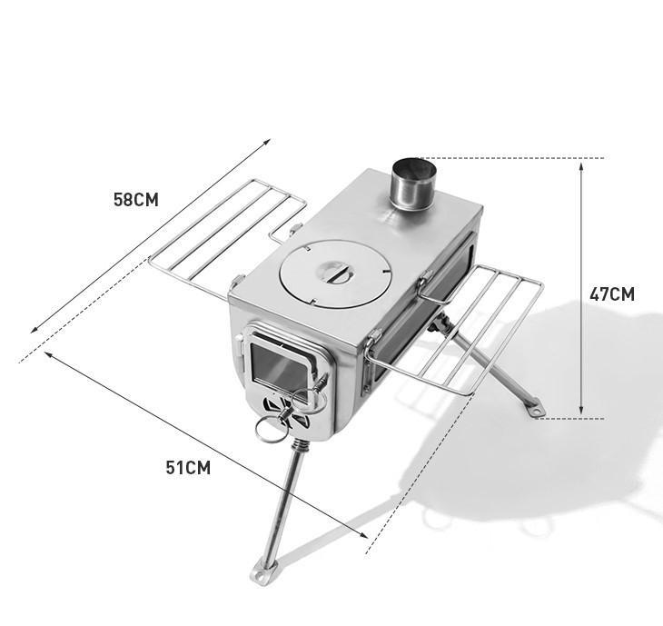 Піч дров'яна Mobi Garden Multifunctional stove NX22688003 Grey - фото 2