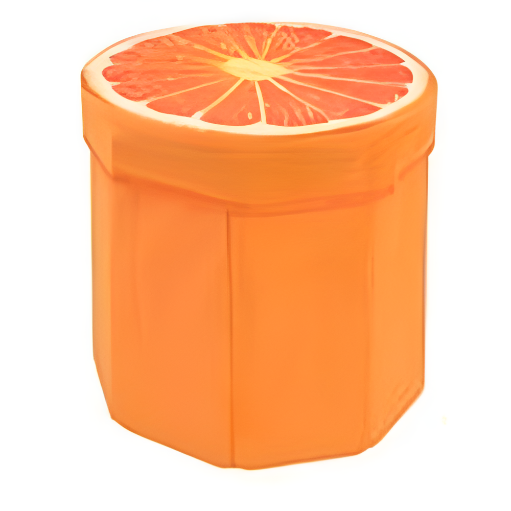 Пуф-тумба Stenson Fruits фланелевое покрытие 35x32 см Оранжевый (625815)