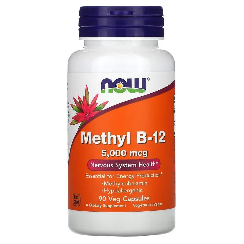 Вітамін B12 NOW Methyl B12 5000 mcg 90 капс.