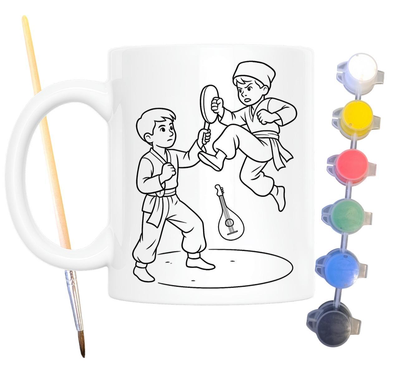 Набір для творчості кружка розмальовка Бойовий гопак 330 мл Білий (КР0123) - фото 2 Набір для творчості кружка розмальовка Бойовий гопак 330 мл Білий (КР0123) - фото 2