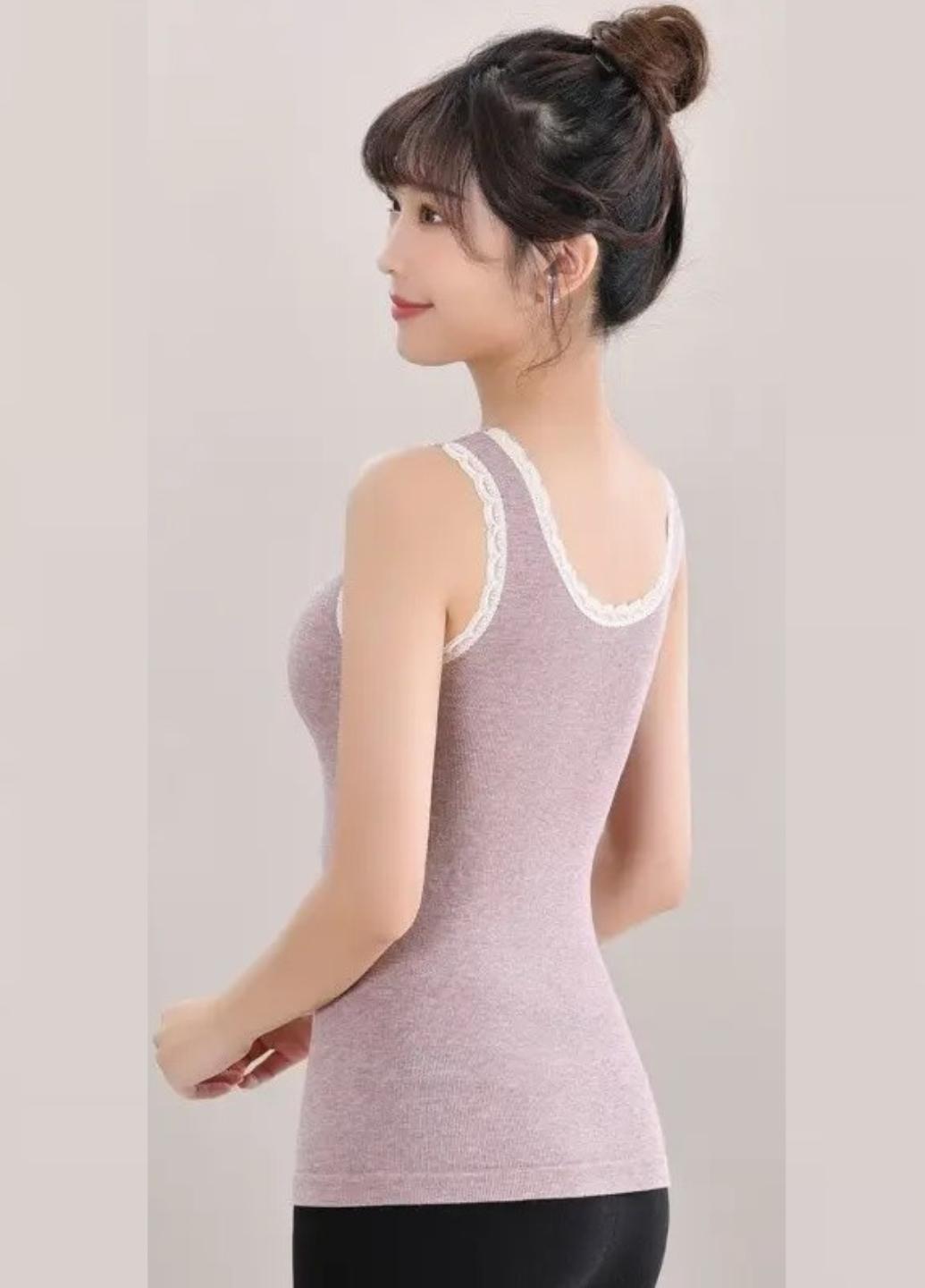 Майка женская флисовая Warm Comfort с вкладышами One size Сливовой (1986-42-01) - фото 2 Майка женская флисовая Warm Comfort с вкладышами One size Сливовой (1986-42-01) - фото 2