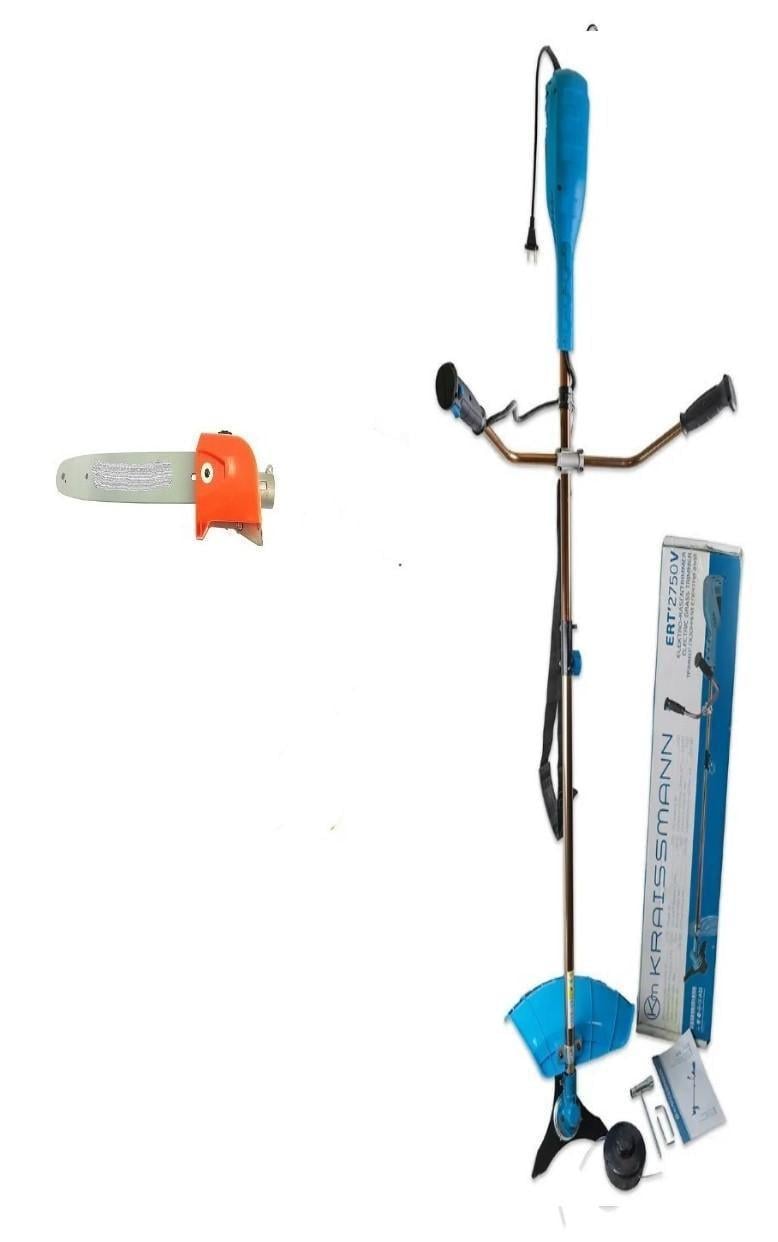 Коса газонная электрическая KRAISSMANN ERT 2750V шпуля с леской/3-лепестковый косильный нож/насадка-высоторез/шина 300 мм (24636736) - фото 11