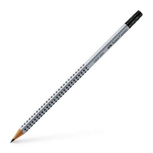 Олівець чорнографітний трикутний Faber Castell B з гумкою (117201)