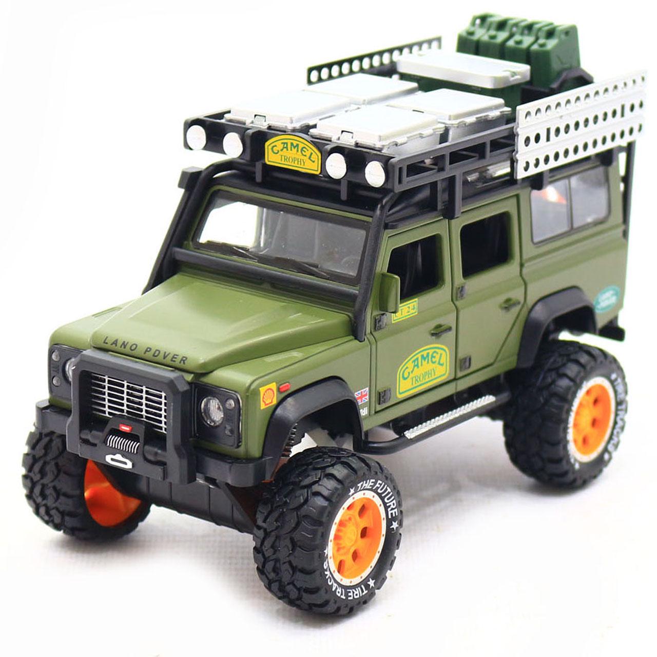 Машинка игрушечная Автопром Defender металл/свет/звук Зеленый (7680)
