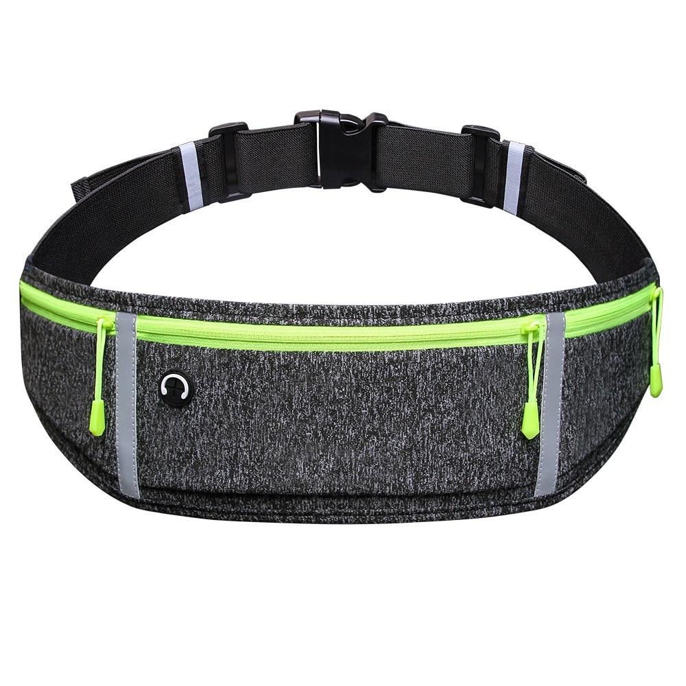 Сумка для бігу спортивна на пояс із 3 кишенями RunBag Grey (К0330)