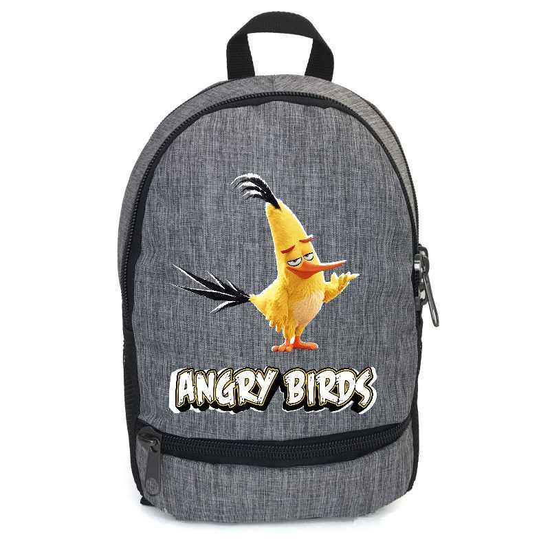 Школьный рюкзак подростковый Cappuccino Toys с принтом Angry Birds ANG-007-gry 12,5 л Серый (2064148382)