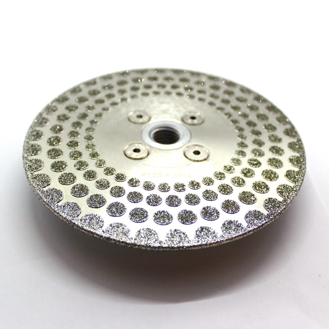 Диск алмазний TOMAX 125 мм з фланцем М14 для різання та шліфування кераміки та скла зерно 46 (1582899342)