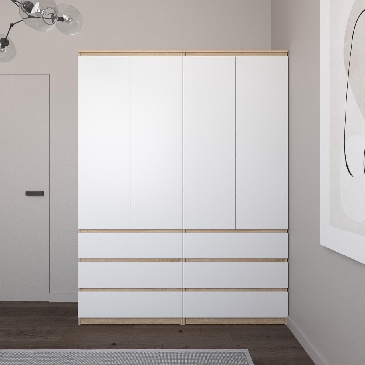 Меблевий комплект для одягу Вайс R9/R16 1604х500х2110 мм Дуб Сонома/Білий фасад (30843097) - фото 1 Меблевий комплект для одягу Вайс R9/R16 1604х500х2110 мм Дуб Сонома/Білий фасад (30843097) - фото 1