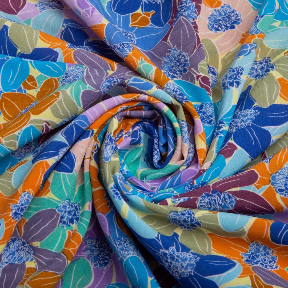 Ткань для одежды платная Super soft 65 гр/м2 Цветочный рай (25314)