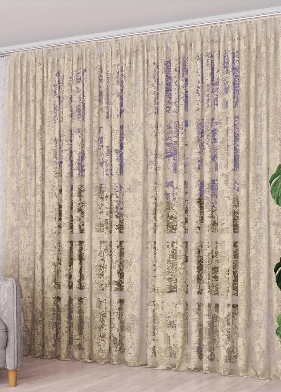 Тюль на тесьме мраморный/жаккардовый 300х240 см