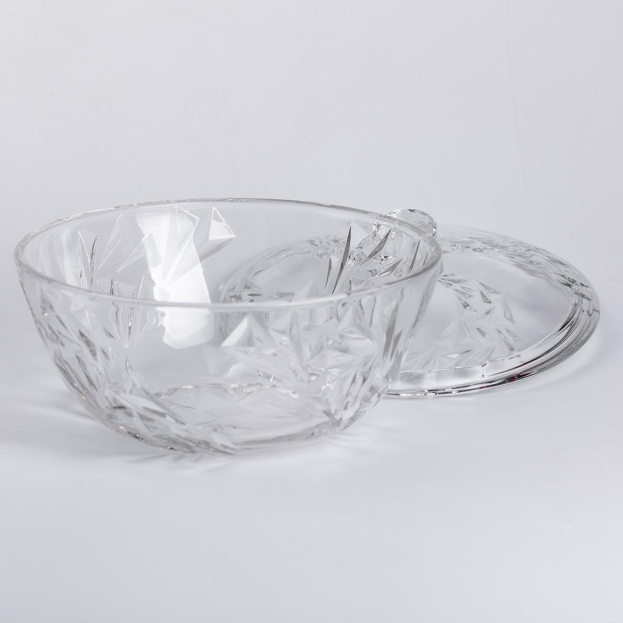 Салатница стеклянная с крышкой под хрусталь 24 см (6008) - фото 9 Салатница стеклянная с крышкой под хрусталь 24 см (6008) - фото 9