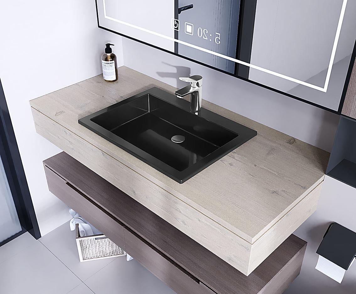 Умывальник накладной Status Deko Low 60 Black (33557559)