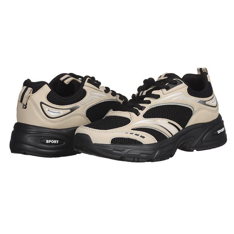 Кроссовки женские BaaS L1860-25C с комбинированных материалов р. 40 Черный (20258)