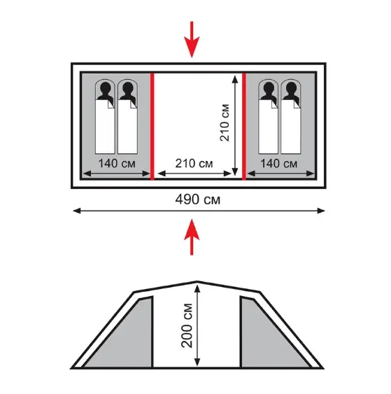 Палатка Totem Hurone 4 (V2) - фото 2