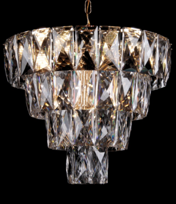 Хрустальная люстра L30238/500/9 FGD Белый/Золото (AN000307)