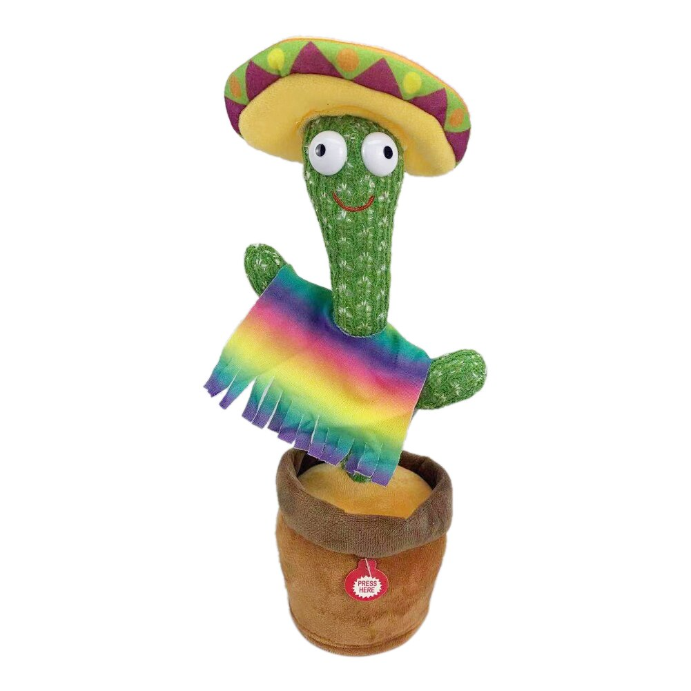 Интерактивный кактус Dancing Cactus DC5 плюшевый с подсветкой аккумуляторный (d572b03f)