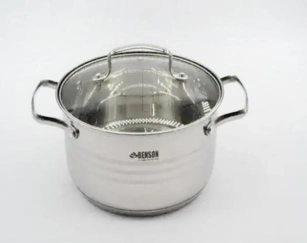 Набор кастрюль Benson 12 пр. из нержавеющей стали (BN-204) - фото 4