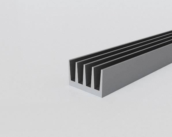 Профиль радиаторный алюминиевый 42х26х100 мм