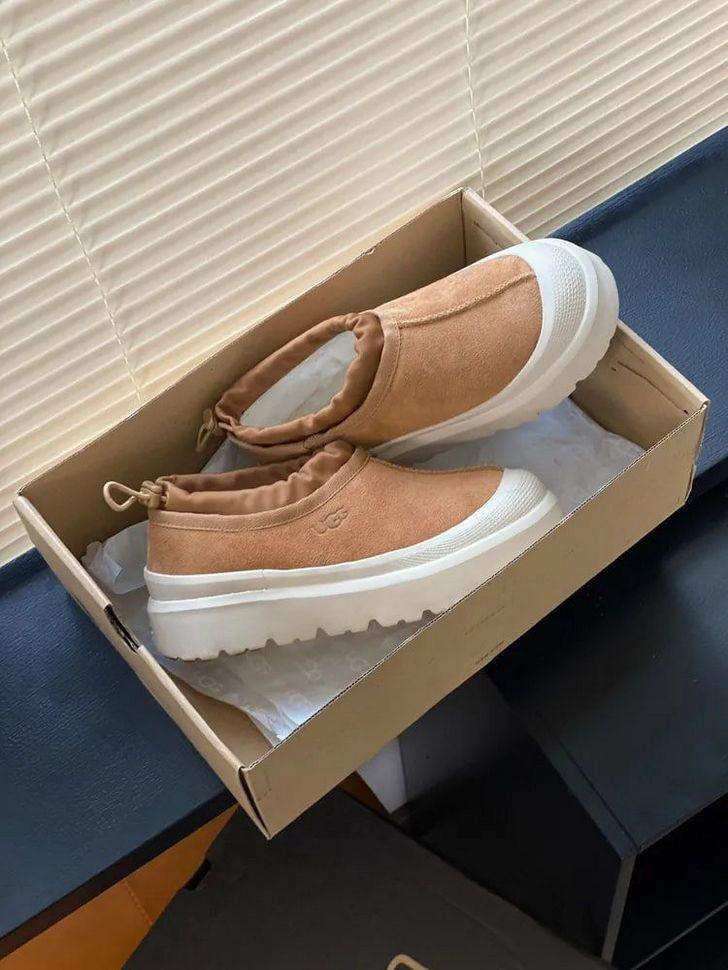 Уггі чоловічі UGG Tasman Hybrid Chestnut/Beige р. 45 Помаранчевий (27527)