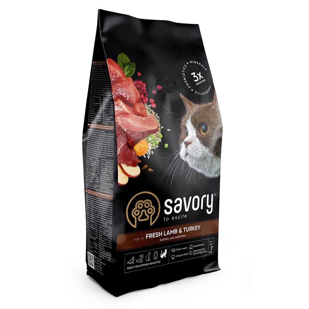 Корм сухой Savory Adult Cat Sensitive Digestion Fresh Lamb and Turkey для взрослых кошек с чувствительным пищеварением 400 г (34806696) Корм сухой Savory Adult Cat Sensitive Digestion Fresh Lamb and Turkey для взрослых кошек с чувствительным пищеварением 400 г (34806696)